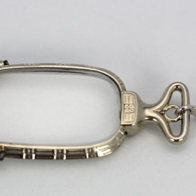 Art Deco Lorgnette With 26" Chain - folded