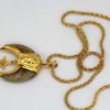 Egyptian Pharaoh Star Of The East With Horn & 14K Chain - back with chain