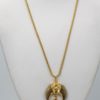 Egyptian Pharaoh Star Of The East With Horn & 14K Chain - hanging