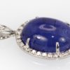 Tanzanite Cabochon High Dome Pendant - on side