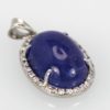 Tanzanite Cabochon High Dome Pendant - angle