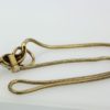 Vintage White Enamel Snake 18K Necklace - entire back view