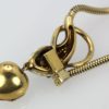 Vintage White Enamel Snake 18K Necklace - back detail