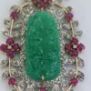 Antique Carved Chrysoprase Pendant detial 5