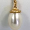 South Sea Drop Pearl And Diamond Necklace
