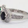 Emerald Sapphire Two Stone Ring I- side