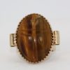 Vintage 18K Golden Tigers Eye Scarab Ring