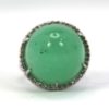 Chrysoprase Bullet Ring With Diamond Surround - straight on