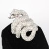 Snake / Serpent Diamond Cocktail Ring  - angle