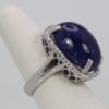 Tanzanite Cabochon High Dome Ladies Ring - left side