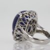 Tanzanite Cabochon High Dome Ladies Ring - back angle