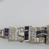 Diamond Platinum Sapphire Watch  - band