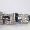 Diamond Platinum Sapphire Watch - band right side