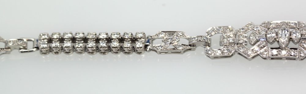 Art Deco Diamond Platinum Bracelet – chain