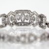 Art Deco Diamond Platinum Bracelet - back