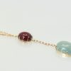 Aquamarine & Ruby Cabochon Necklace - entire