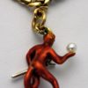 French Platinum & 18K Enamel Charm Necklace-charm #4 back