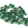 Diamond & Emerald Bead Necklace - entire