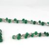 Diamond & Emerald Bead Necklace - unfastened