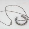 Pearl & Sapphire Good Luck Horseshoe Necklace - inside view