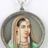 Persian/Indian Hand Painted Portrait Pendant - on chain