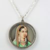 Persian/Indian Hand Painted Portrait Pendant - hanging
