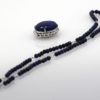 Lapis & Diamond Pendant 18K Beaded Lapis Chain - separate