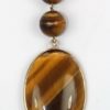 Tigers Eye Necklace 14K Beaded Chain #2