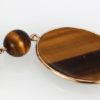 Tigers Eye Necklace 14K Beaded Chain - lying flat #2