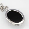 Art Deco Onyx Pendant Diamond Surround - back