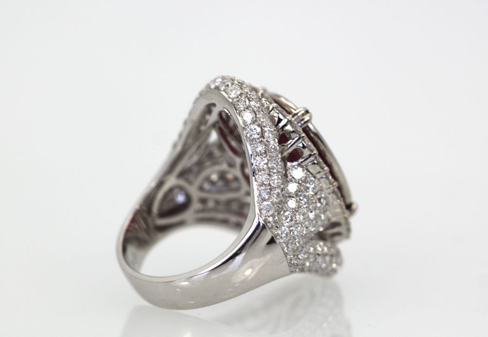 Ruby & Diamond Ring 18k White Gold – inside