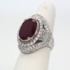 Ruby & Diamond Ring 18k White Gold - model right angle