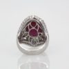 Ruby & Diamond Ring 18k White Gold - back