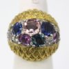 David Webb Fancy Sapphire Bombe Ring