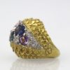 David Webb Fancy Sapphire Bombe Ring - left side