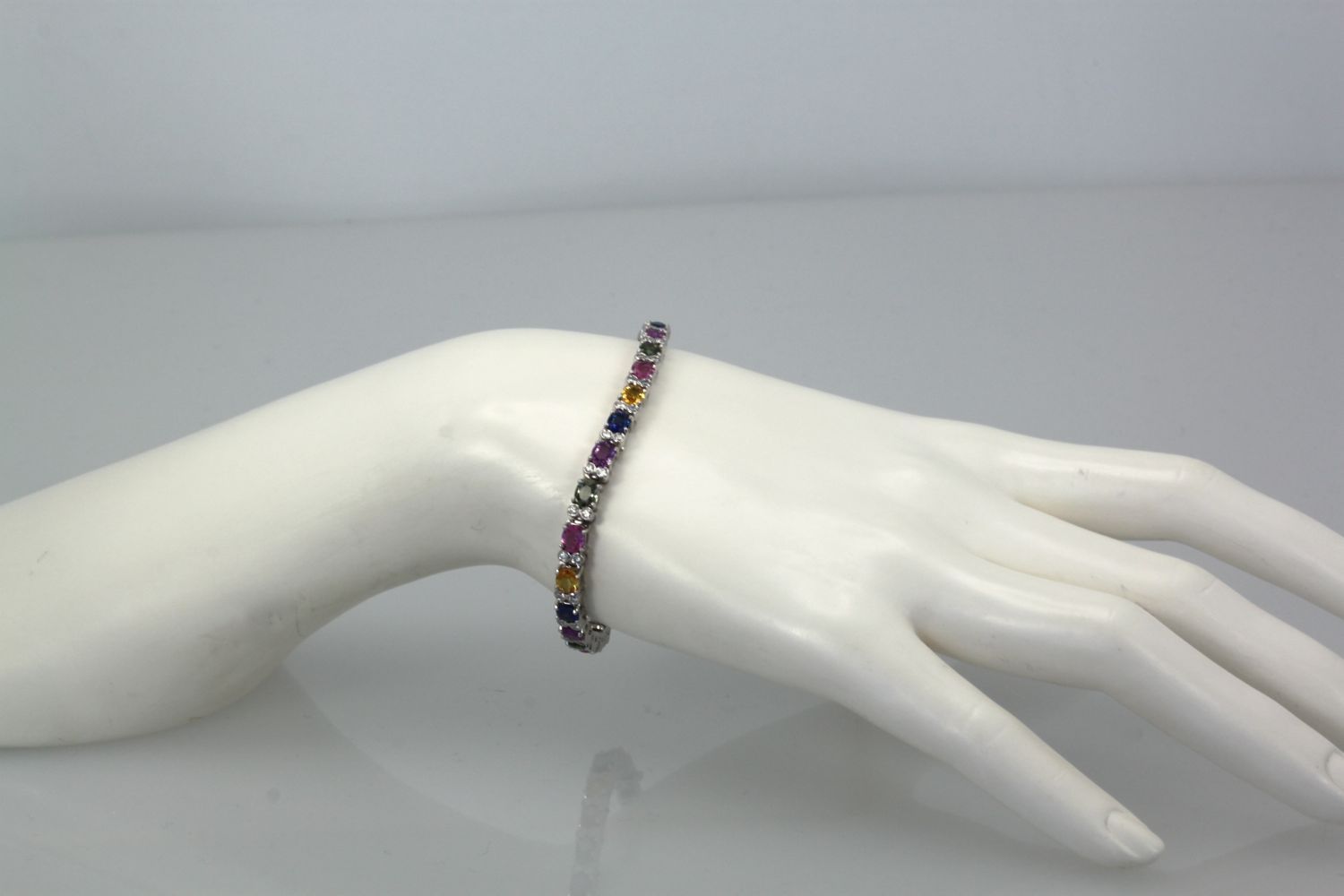 Multi Colored Fancy Sapphire Diamond Bracelet – model