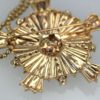 Vintage Gold Starburst Cross Pendant/Brooch - back #2
