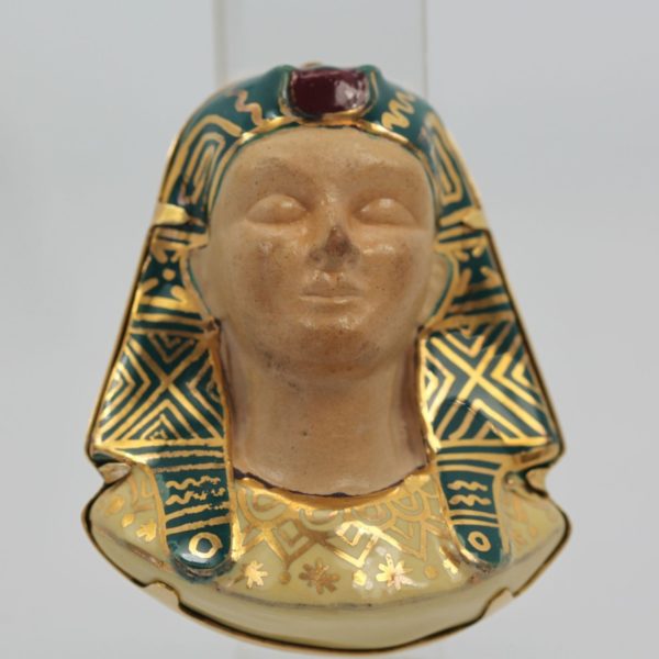 Huge Egyptian Revival Pharaoh Brooch 18K