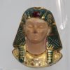 Huge Egyptian Revival Pharaoh Brooch 18K - detail