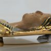 Huge Egyptian Revival Pharaoh Brooch 18K - side