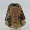 Huge Egyptian Revival Pharaoh Brooch 18K - close up #2