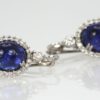 Tanzanite Cabochon Diamond Earrings - set #2