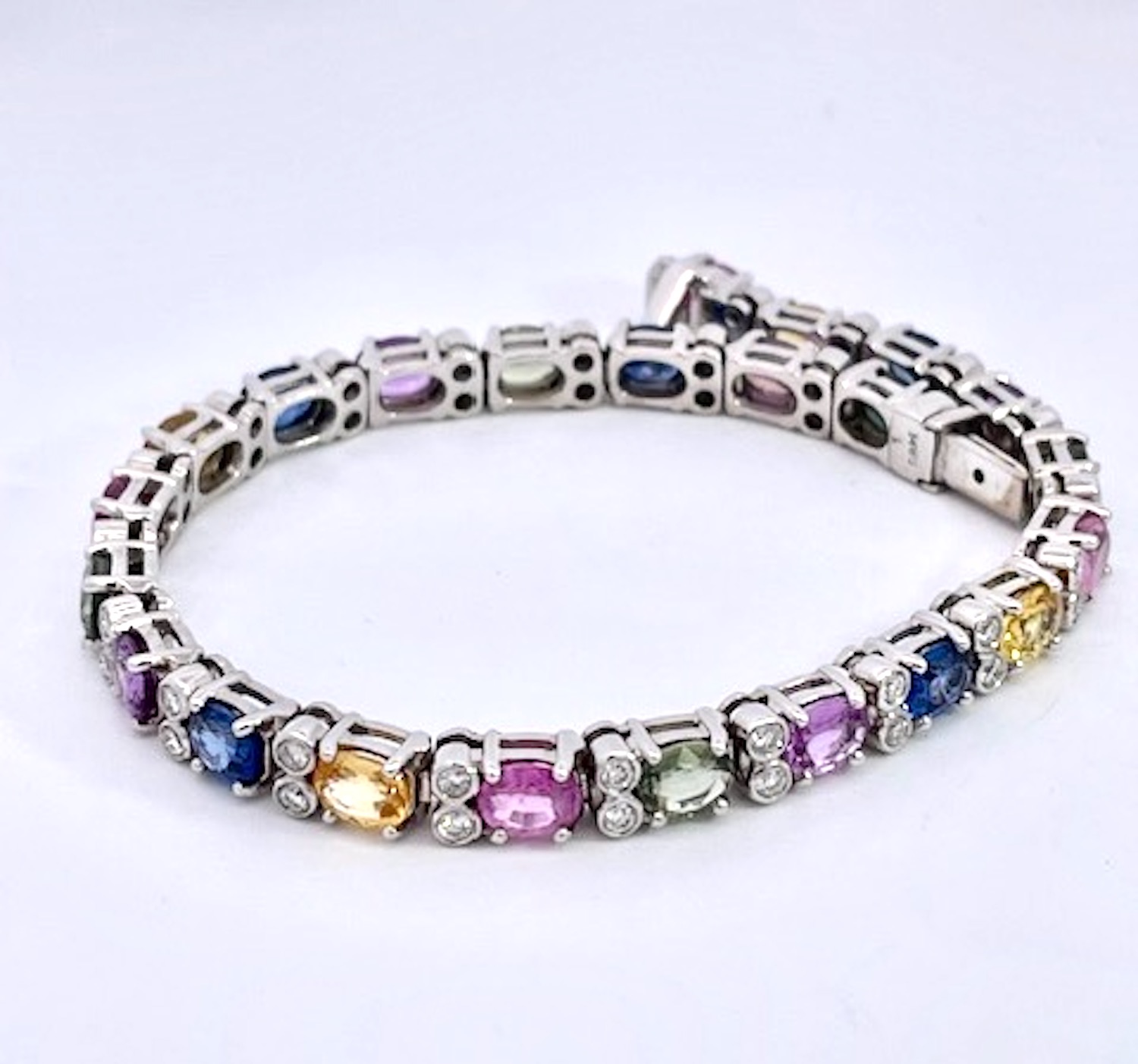 Multi Colored Fancy Sapphire Diamond Bracelet