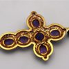 Corletto Blackened Amethyst Cross With Beaded Chain - cross only back