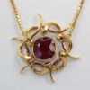 Retro Snake Wreath Pendant African Ruby