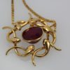 Retro Snake Wreath Pendant African Ruby - angle