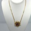Retro Snake Wreath Pendant African Ruby - entire on model