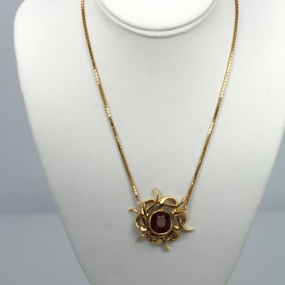 Retro Snake Wreath Pendant African Ruby - Snake Jewelry | Cris Notti Jewels