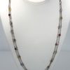 Multi Colored Sapphire & Diamond 18K White Gold Necklace 49" model double strand