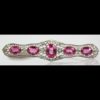 Pink Sapphire And Platinum Deco Brooch With Diamonds cropped